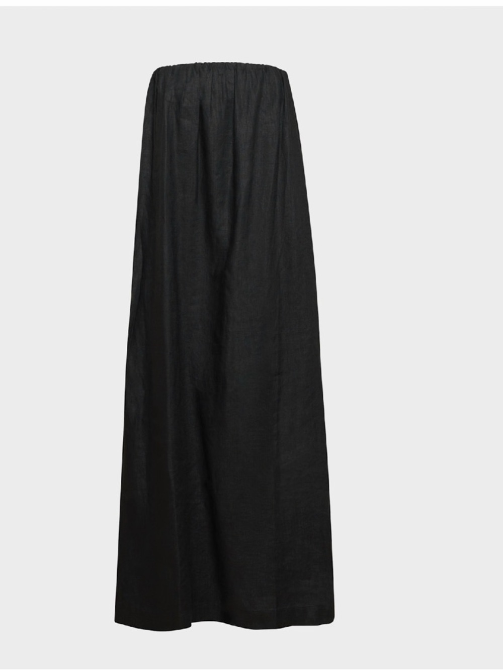 Babaton Black Linen Strapless Dress